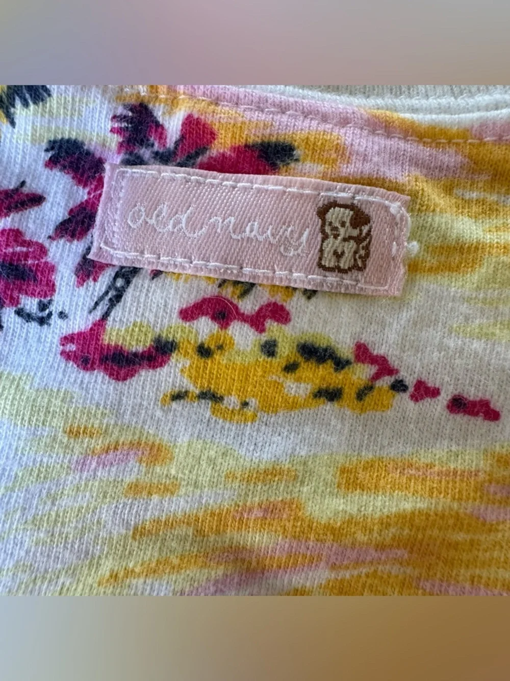 Y2K Old Navy Palm Tropical Resort Baby Girl Bodysuit  Pink Yellow Summer 3-6M